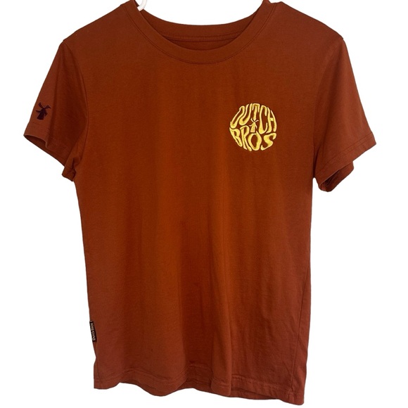Dutch Bros Coffee Men’s 3X Rust w/Gold Writing Windmill Women’s MEDIUM+LARGE - Picture 1 of 8